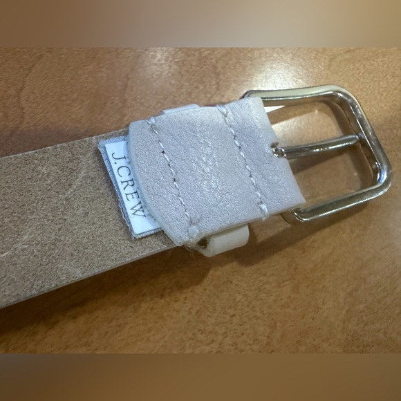 J.Crew Cream / White Silver Studded Embellished Belt - Picture 3 of 6